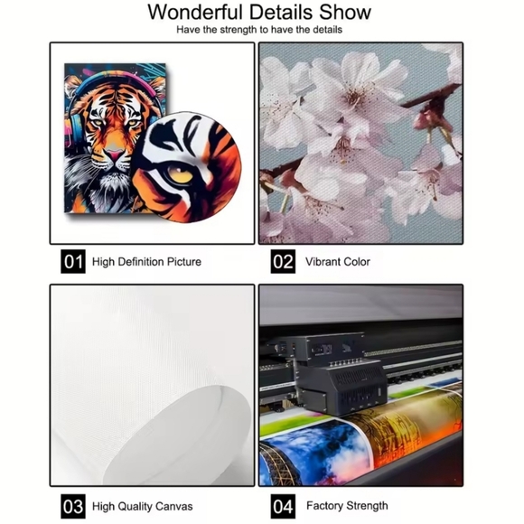 FRAMED Chimpanzee DJ Large 12"x16" Colorful Canvas Pop Art Deco - Picture 3 of 5